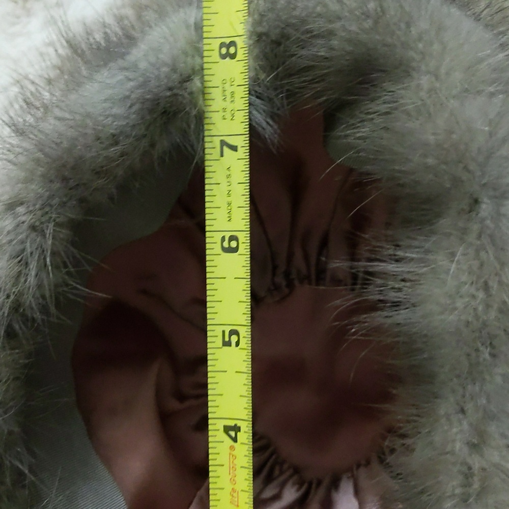 Vintage 1950's Grey Fur Mink Cloche Bucket Hat - Picture 8 of 8